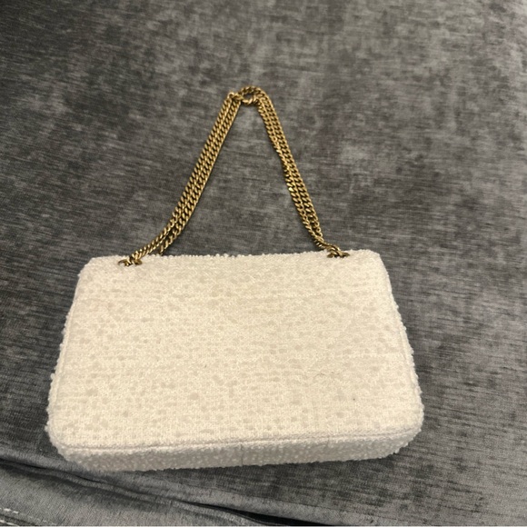 Saint Laurent tweed Cream Chain Shoulder Bag - Picture 3 of 11